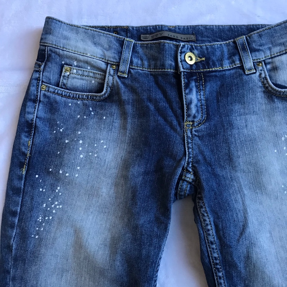 Zara Basic Splatter Paint Jeans - image 3